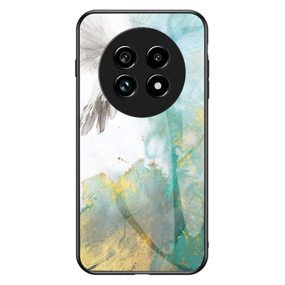 For Realme 13 Pro 5G Case Marble Pattern Tempered Glass+PC+TPU Protective Phone Cover