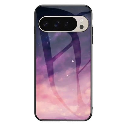 For Google Pixel 9 / Pixel 9 Pro Case Starry Sky Pattern Tempered Glass Phone Cover