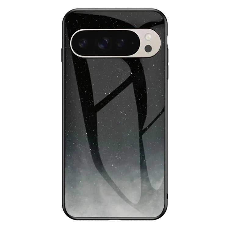 For Google Pixel 9 / Pixel 9 Pro Case Starry Sky Pattern Tempered Glass Phone Cover