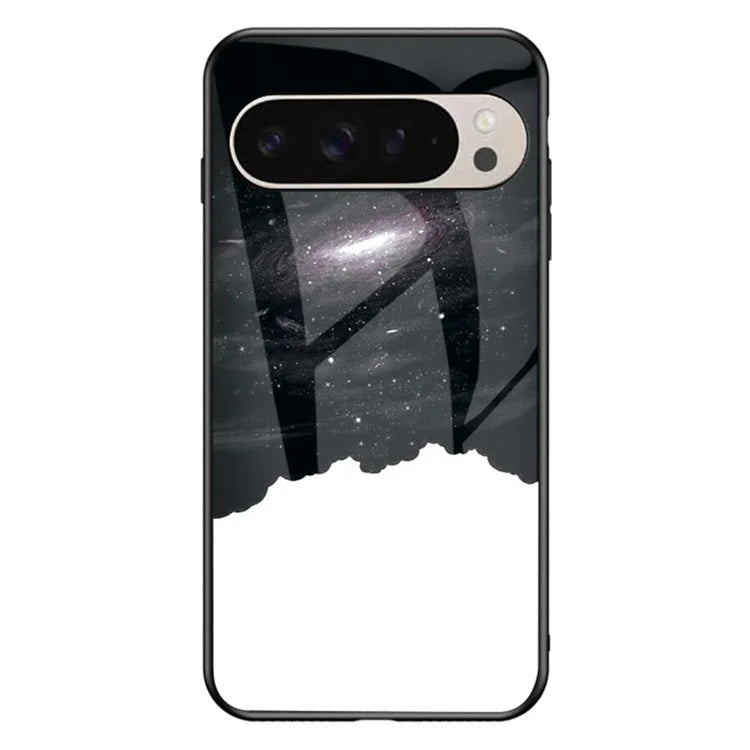 For Google Pixel 9 / Pixel 9 Pro Case Starry Sky Pattern Tempered Glass Phone Cover