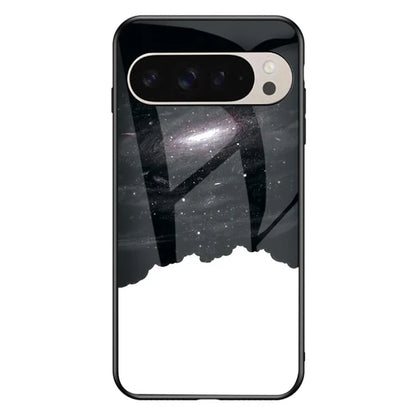 For Google Pixel 9 / Pixel 9 Pro Case Starry Sky Pattern Tempered Glass Phone Cover