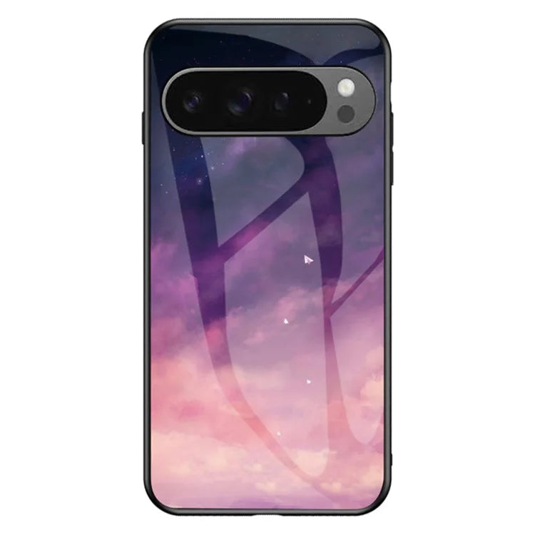 For Google Pixel 9 Pro XL Case Starry Sky Pattern Tempered Glass Phone Cover