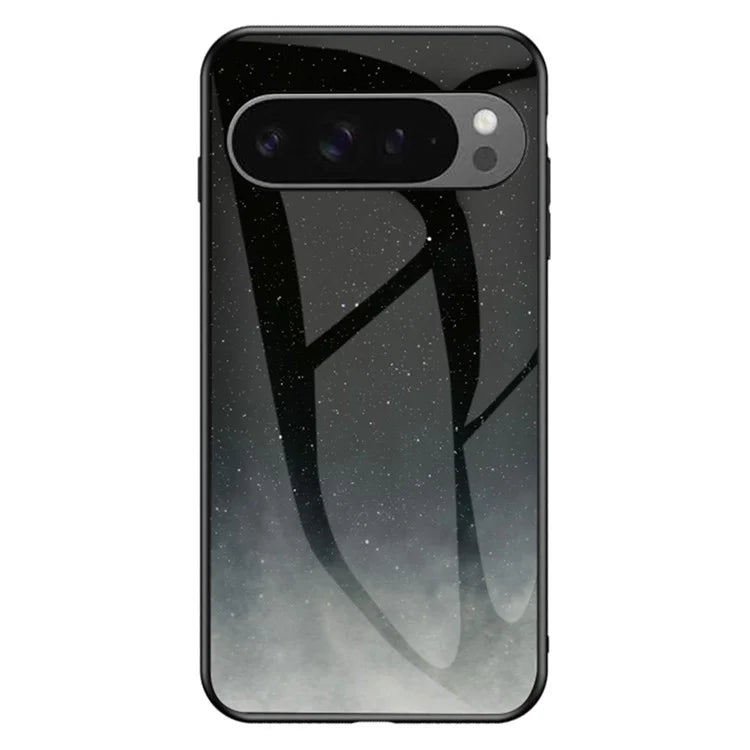 For Google Pixel 9 Pro XL Case Starry Sky Pattern Tempered Glass Phone Cover