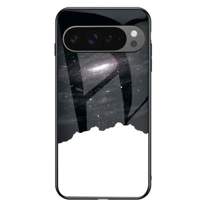 For Google Pixel 9 Pro XL Case Starry Sky Pattern Tempered Glass Phone Cover