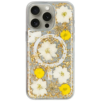 KZDOO Mag Flowers Series for iPhone 16 Pro Max Case Compatible with MagSafe Anti-Drop TPU+PC Phone Cover