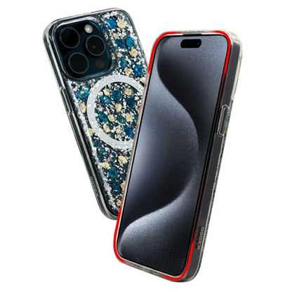 KZDOO Mag Flowers Series for iPhone 16 Pro Max Case Compatible with MagSafe Anti-Drop TPU+PC Phone Cover