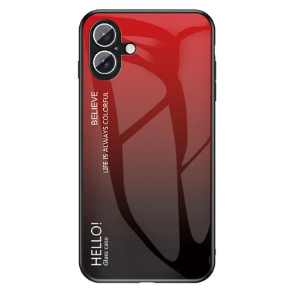 For iPhone 16 Plus Case Anti-Scratch Tempered Glass + PC+TPU Phone Cover