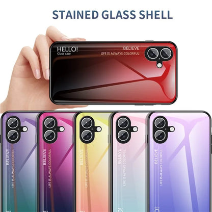 For iPhone 16 Plus Case Anti-Scratch Tempered Glass + PC+TPU Phone Cover