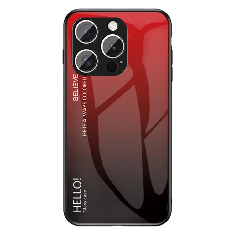 For iPhone 16 Pro Case Anti-Scratch Tempered Glass + PC+TPU Phone Cover