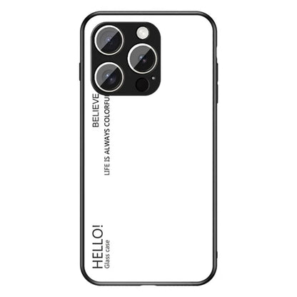 For iPhone 16 Pro Case Anti-Scratch Tempered Glass + PC+TPU Phone Cover