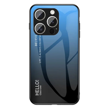 For iPhone 16 Pro Case Anti-Scratch Tempered Glass + PC+TPU Phone Cover
