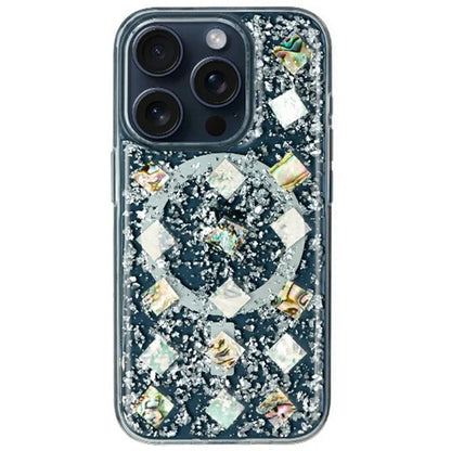 KZDOO Mag Flash Series for iPhone 16 Pro Max Case Compatible with MagSafe Seashell Shining TPU+PC Phone Cover