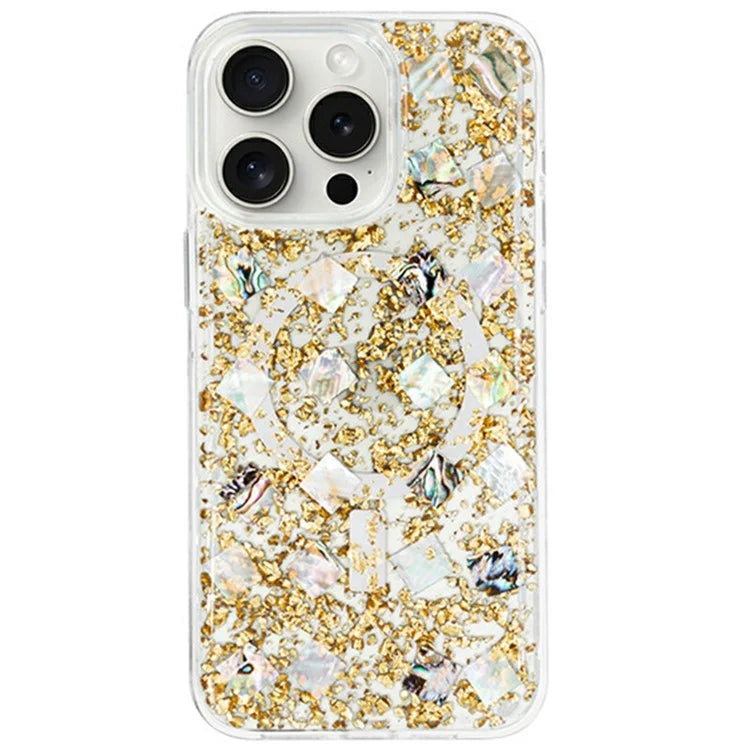 KZDOO Mag Flash Series for iPhone 16 Pro Max Case Compatible with MagSafe Seashell Shining TPU+PC Phone Cover