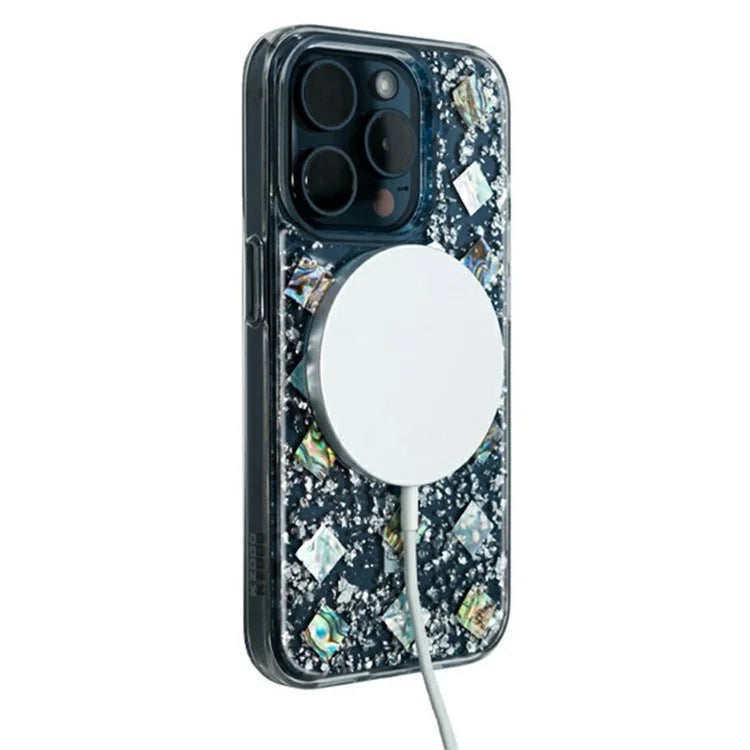 KZDOO Mag Flash Series for iPhone 16 Pro Max Case Compatible with MagSafe Seashell Shining TPU+PC Phone Cover
