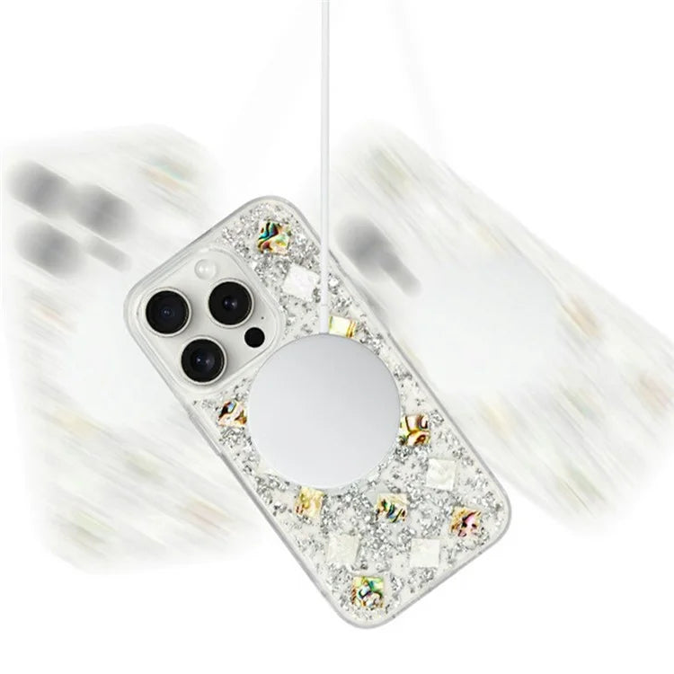 KZDOO Mag Flash Series for iPhone 16 Pro Max Case Compatible with MagSafe Seashell Shining TPU+PC Phone Cover