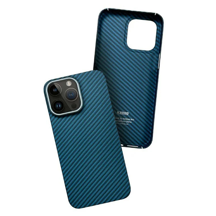 KZDOO For iPhone 16 Pro Max Case Aramid Fiber Anti-Drop Phone Cover - Green
