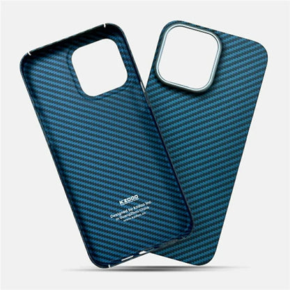 KZDOO For iPhone 16 Pro Max Case Aramid Fiber Anti-Drop Phone Cover - Green