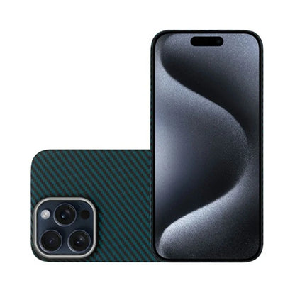 KZDOO For iPhone 16 Pro Case Aramid Fiber Anti-Drop Phone Cover - Green