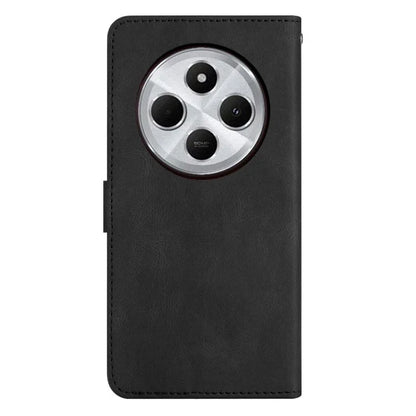 For Xiaomi Redmi 14C 4G Wallet Case Line Imprinted Skin-Touch Anti-Drop Leather Flip Phone Cover