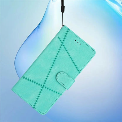 For Xiaomi Redmi 14C 4G Wallet Case Line Imprinted Skin-Touch Anti-Drop Leather Flip Phone Cover