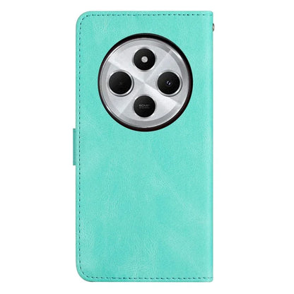 For Xiaomi Redmi 14C 4G Wallet Case Line Imprinted Skin-Touch Anti-Drop Leather Flip Phone Cover