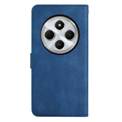 For Xiaomi Redmi 14C 4G Wallet Case Line Imprinted Skin-Touch Anti-Drop Leather Flip Phone Cover