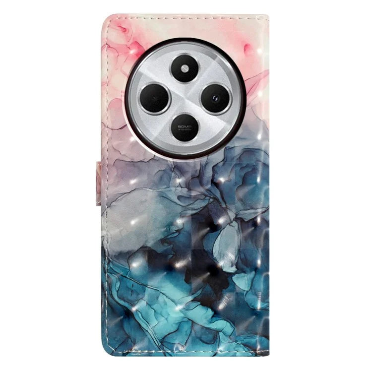 For Xiaomi Redmi 14C 4G Case PU Leather 3D Pattern Printing Wallet Phone Cover