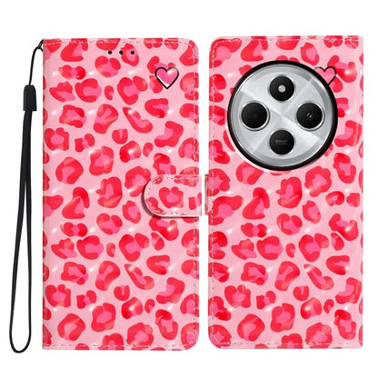 For Xiaomi Redmi 14C 4G Case PU Leather 3D Pattern Printing Wallet Phone Cover