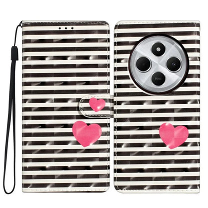 For Xiaomi Redmi 14C 4G Case PU Leather 3D Pattern Printing Wallet Phone Cover