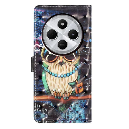 For Xiaomi Redmi 14C 4G Case PU Leather 3D Pattern Printing Wallet Phone Cover