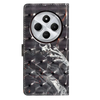 For Xiaomi Redmi 14C 4G Case PU Leather 3D Pattern Printing Wallet Phone Cover