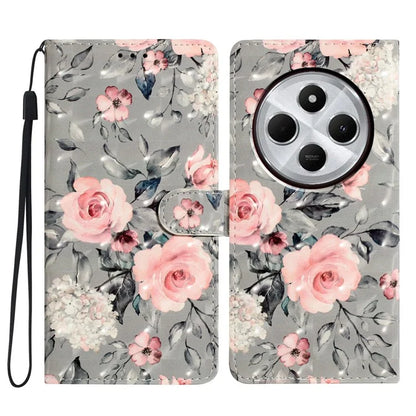 For Xiaomi Redmi 14C 4G Case PU Leather 3D Pattern Printing Wallet Phone Cover