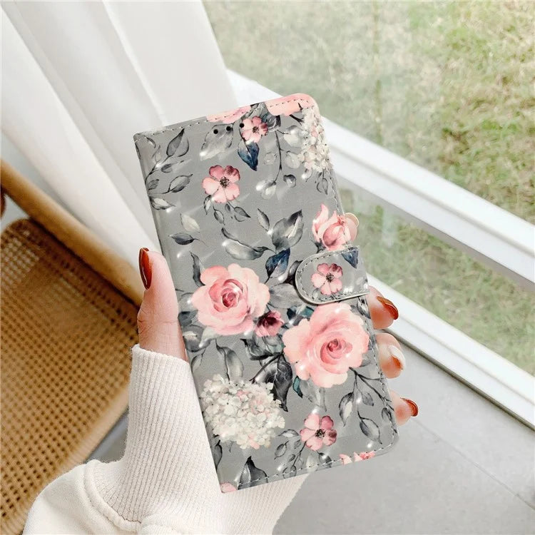 For Xiaomi Redmi 14C 4G Case PU Leather 3D Pattern Printing Wallet Phone Cover