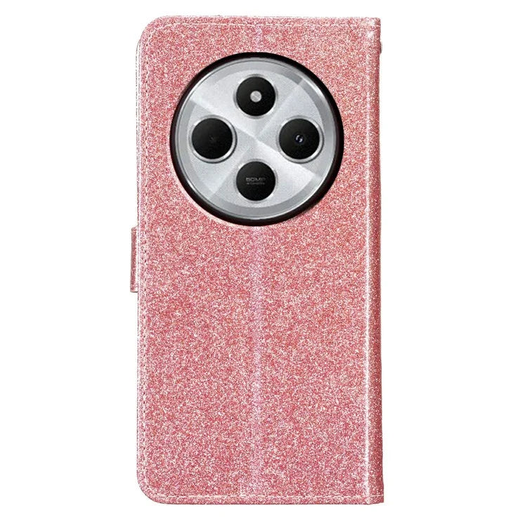 For Xiaomi Redmi 14C 4G Wallet Case Glitter Anti-Scratch Leather Phone Cover Stand