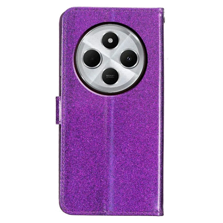 For Xiaomi Redmi 14C 4G Wallet Case Glitter Anti-Scratch Leather Phone Cover Stand