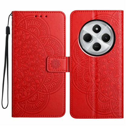 For Xiaomi Redmi 14C 4G Leather Case with Card Slots Mandala Pattern Phone Cover Stand