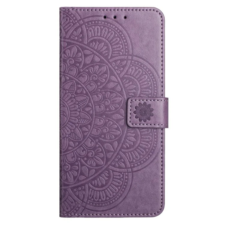 For Xiaomi Redmi 14C 4G Leather Case with Card Slots Mandala Pattern Phone Cover Stand