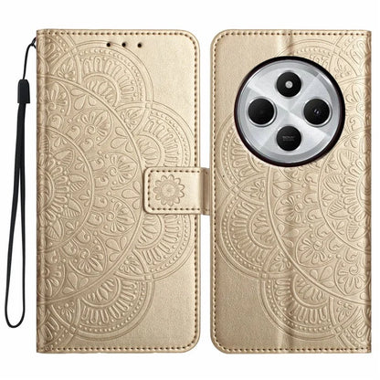 For Xiaomi Redmi 14C 4G Leather Case with Card Slots Mandala Pattern Phone Cover Stand