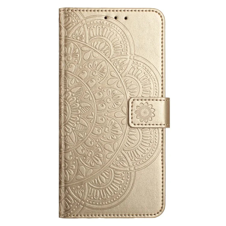 For Xiaomi Redmi 14C 4G Leather Case with Card Slots Mandala Pattern Phone Cover Stand