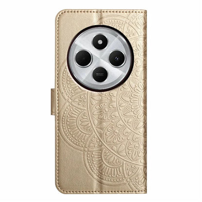 For Xiaomi Redmi 14C 4G Leather Case with Card Slots Mandala Pattern Phone Cover Stand
