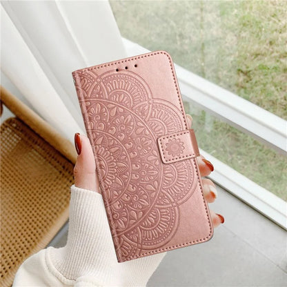 For Xiaomi Redmi 14C 4G Leather Case with Card Slots Mandala Pattern Phone Cover Stand