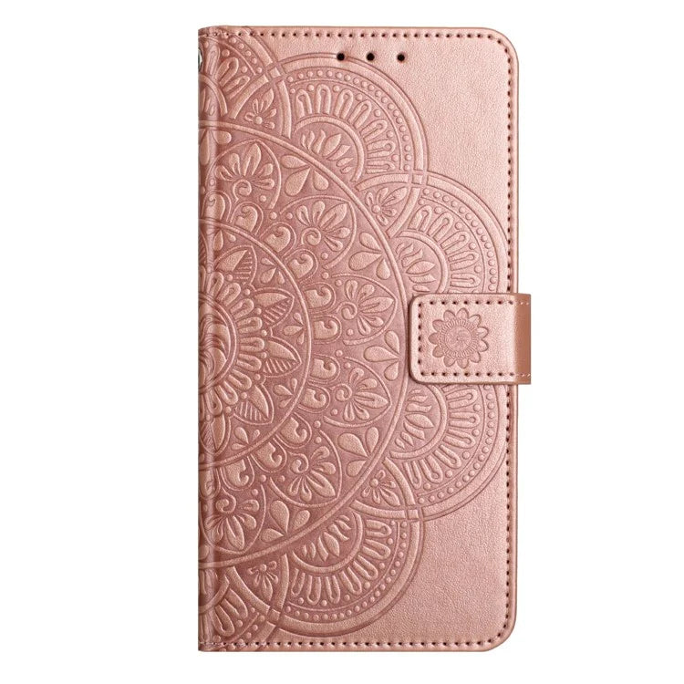 For Xiaomi Redmi 14C 4G Leather Case with Card Slots Mandala Pattern Phone Cover Stand
