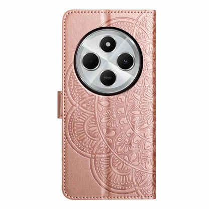 For Xiaomi Redmi 14C 4G Leather Case with Card Slots Mandala Pattern Phone Cover Stand