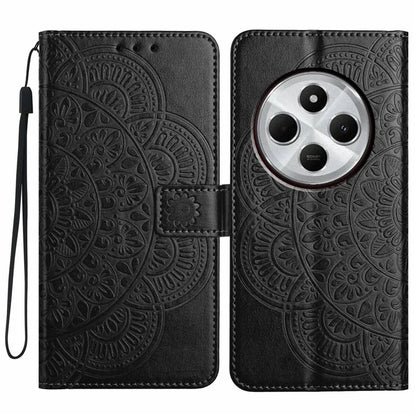 For Xiaomi Redmi 14C 4G Leather Case with Card Slots Mandala Pattern Phone Cover Stand