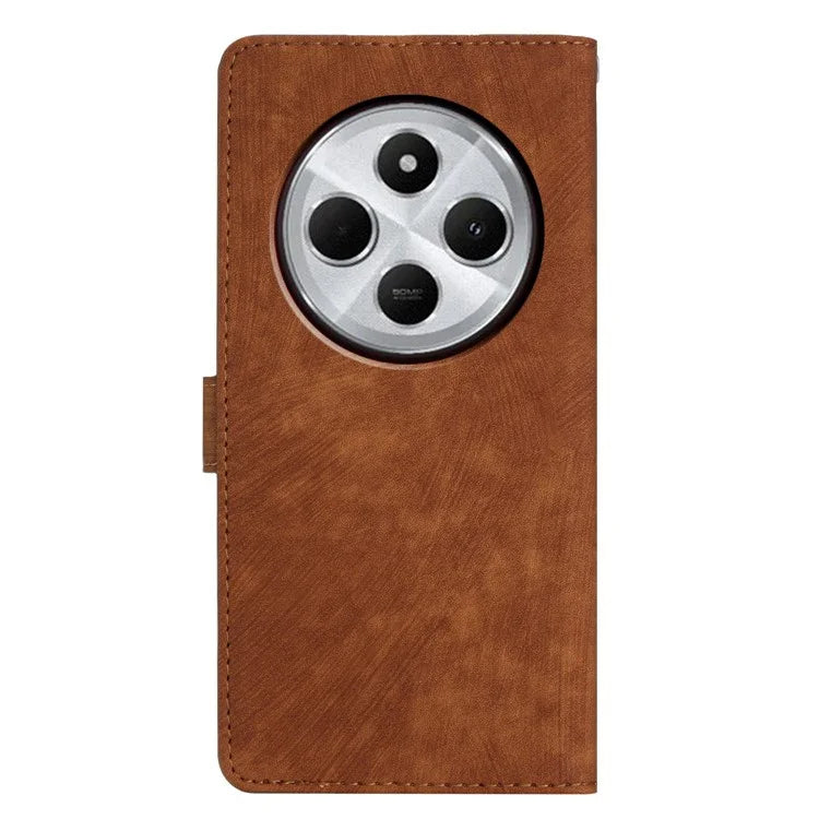 For Xiaomi Redmi 14C 4G Case with Card Clots Skin-Touch PU Leather Phone Cover Stand