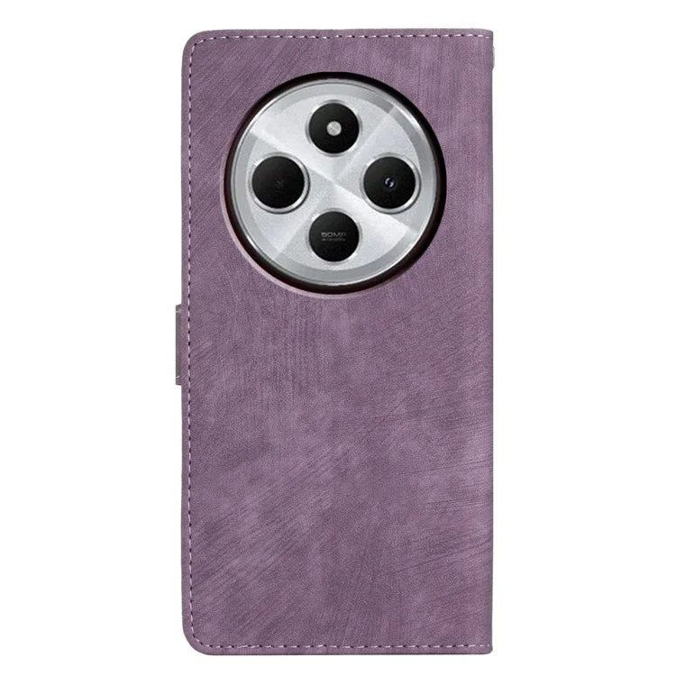 For Xiaomi Redmi 14C 4G Case with Card Clots Skin-Touch PU Leather Phone Cover Stand