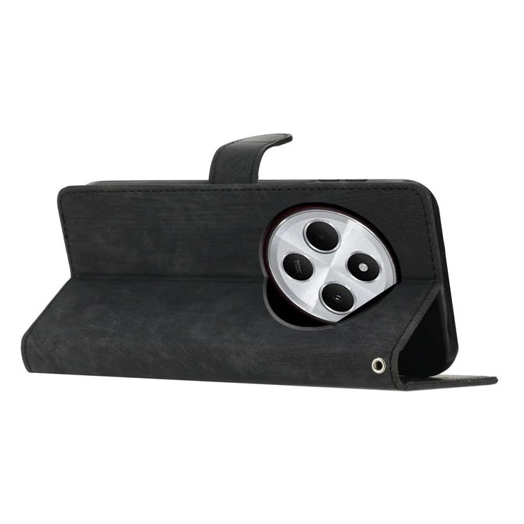 For Xiaomi Redmi 14C 4G Case with Card Clots Skin-Touch PU Leather Phone Cover Stand