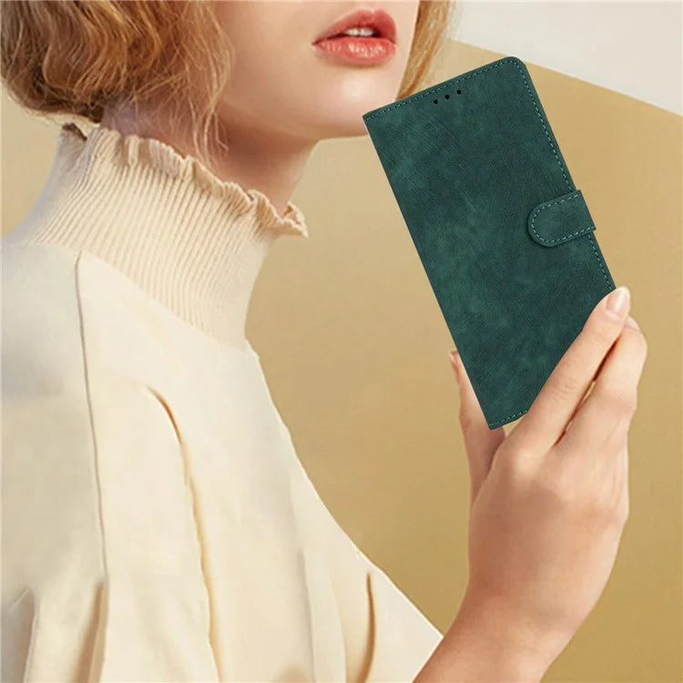 For Xiaomi Redmi 14C 4G Case with Card Clots Skin-Touch PU Leather Phone Cover Stand
