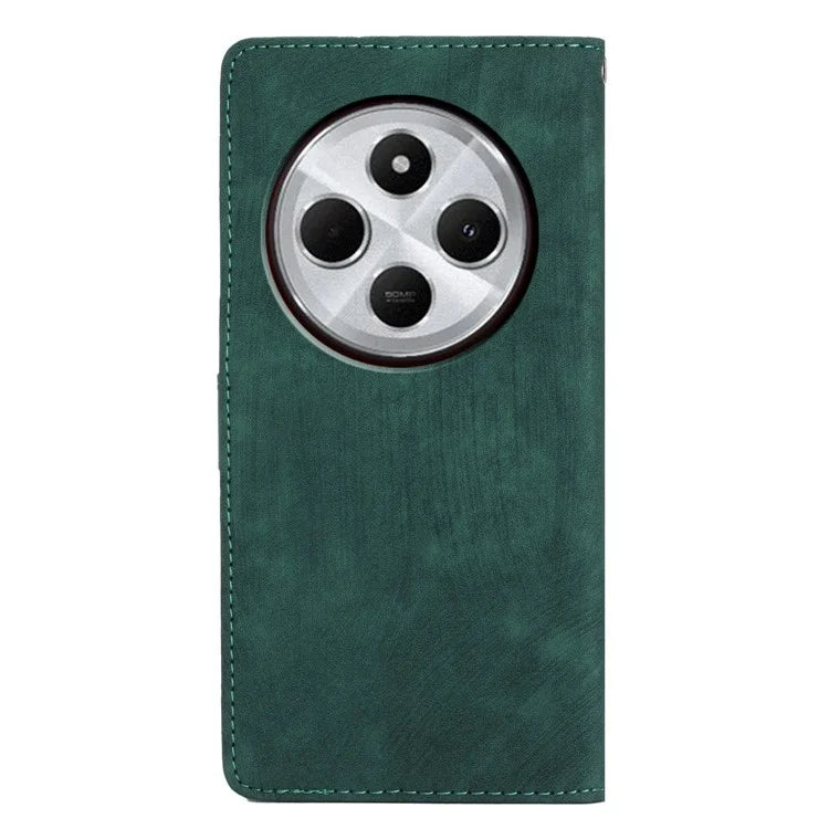 For Xiaomi Redmi 14C 4G Case with Card Clots Skin-Touch PU Leather Phone Cover Stand