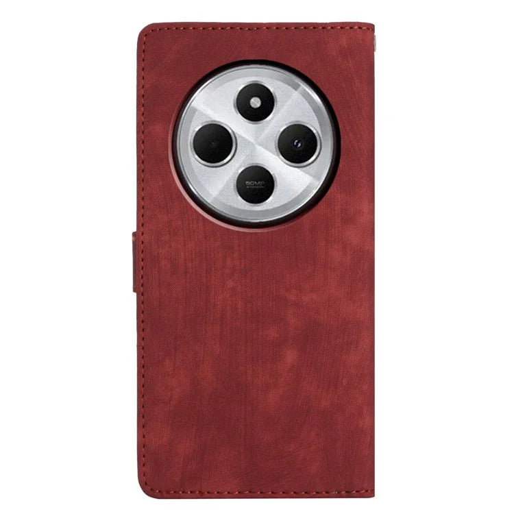 For Xiaomi Redmi 14C 4G Case with Card Clots Skin-Touch PU Leather Phone Cover Stand